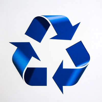 Blue Recycling Symbol