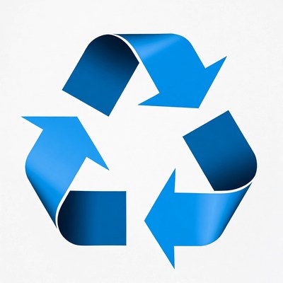 Blue Recycling Symbol