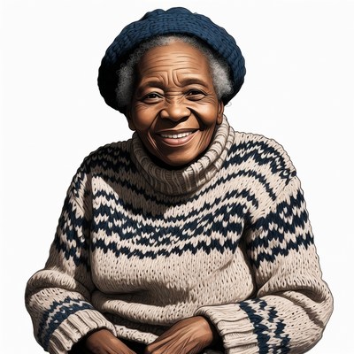 Elderly African-American woman smiling
