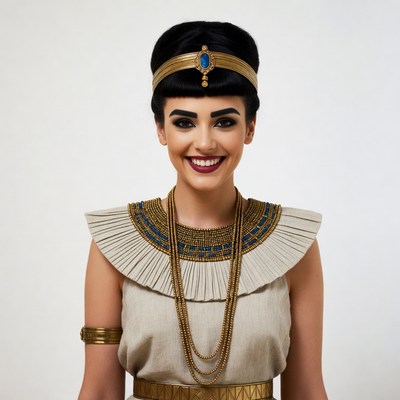 Woman in Egyptian Cleopatra costume