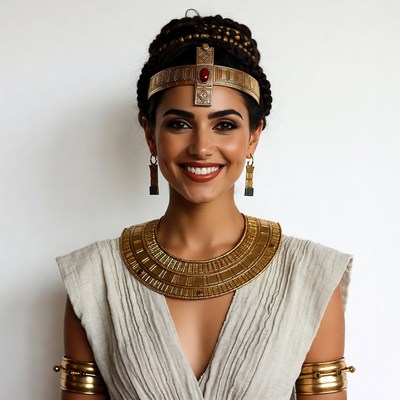 Woman in Egyptian Cleopatra Costume