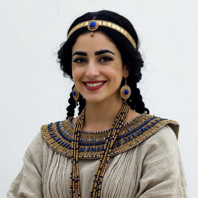 Woman in Egyptian Cleopatra Costume