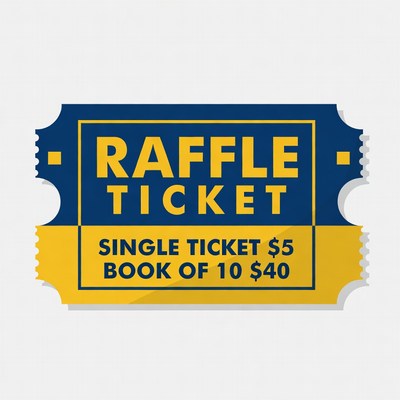Yellow Raffle Ticket Illustration