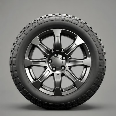 Black Off-Road Wheel with Tires