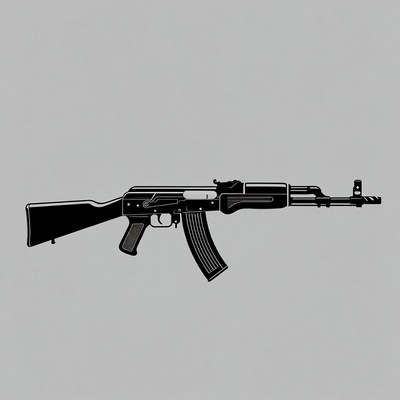 AK-47 Rifle Silhouette