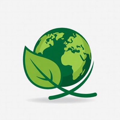 Green Leaf Earth Illustration