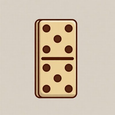 Double Six Domino Tile