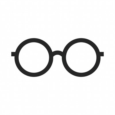 Black Outline Round Glasses