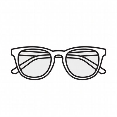 Line Art Sunglasses Illustration