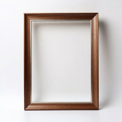 Empty Wooden Picture Frame