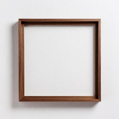 Empty Walnut Wood Picture Frame