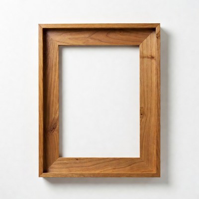 Empty Wooden Picture Frame