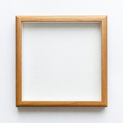 Empty Wooden Picture Frame