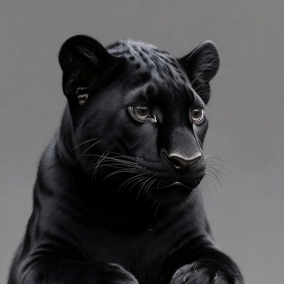 Black Panther Cub Portrait