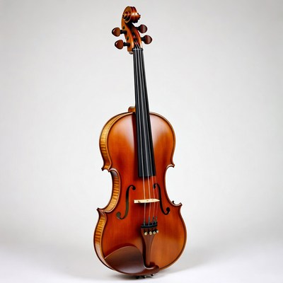 Violin on isolated white background