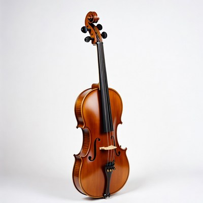 Violin on white background