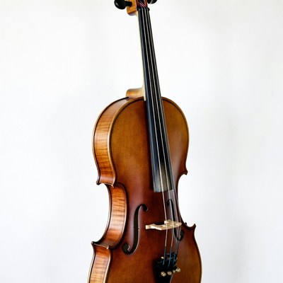 Violin on white background