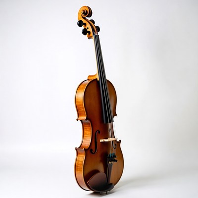 Violin on white background