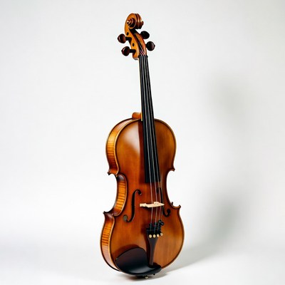 Violin on isolated white background