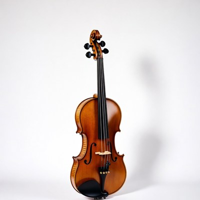 Violin on white background