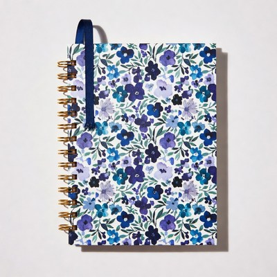 Purple Floral Pattern Notebook