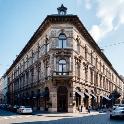 Historic Corner Building with Shops