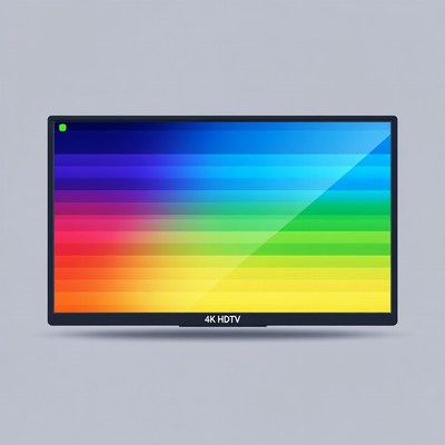 4K HD TV with Color Bars