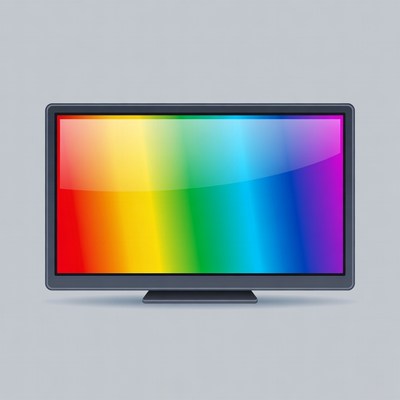 Colorful Rainbow Computer Monitor