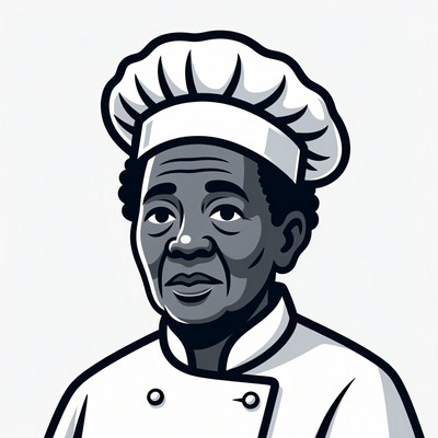 African-American chef illustration