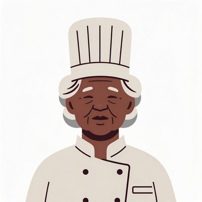 Elderly African-American woman chef