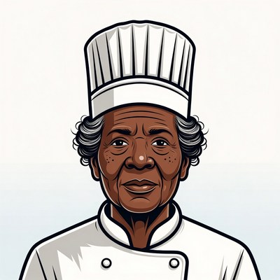 Elderly African-American woman chef