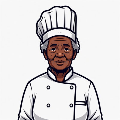 Elderly African-American woman chef