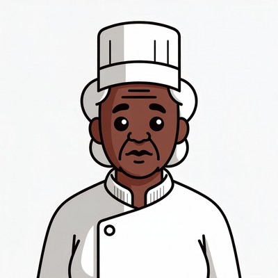 Elderly African-American woman chef