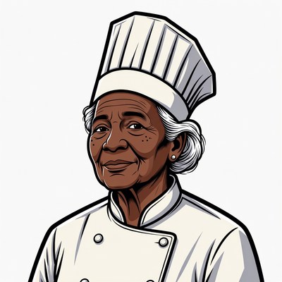 Elderly African-American woman chef