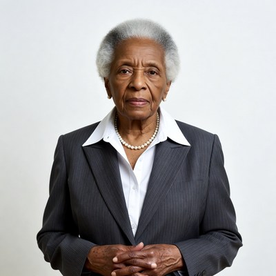 Elderly African-American woman in suit