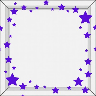 Purple Stars Border Frame