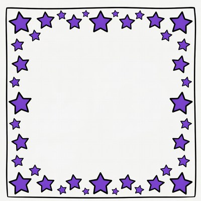 Purple Star Border Frame