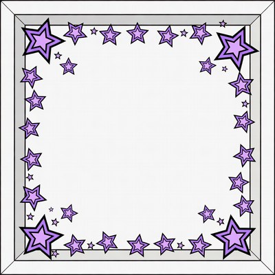 Purple Stars Border Frame