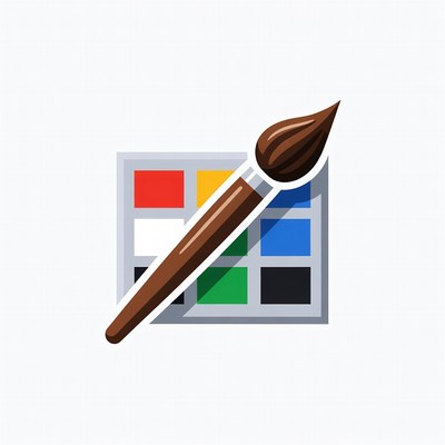 Paintbrush and Color Palette