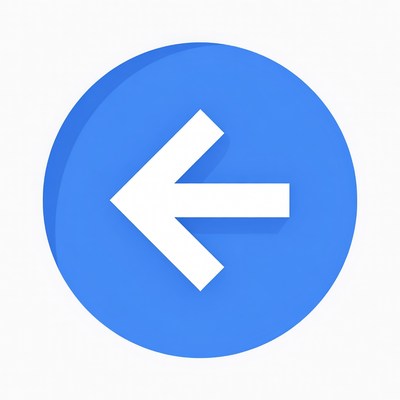 Blue Back Arrow Icon