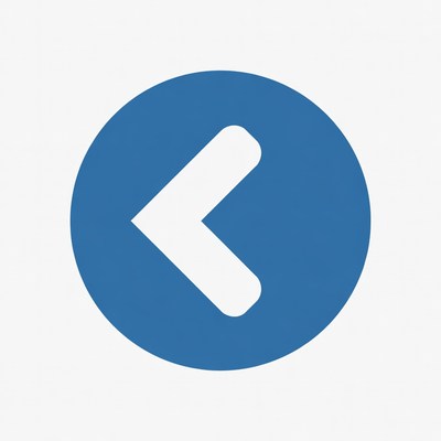 Blue circular back arrow icon