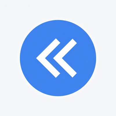 Blue Back Arrow Icon