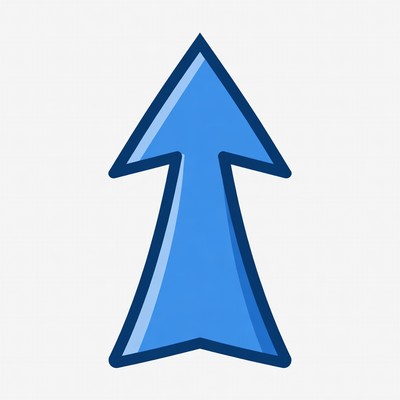 Blue upward arrow icon