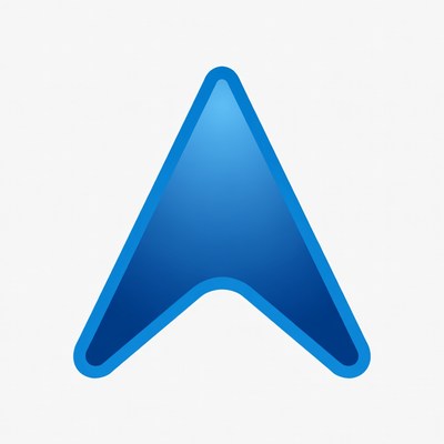 Blue upward arrow icon