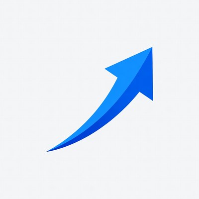 Blue upward arrow icon