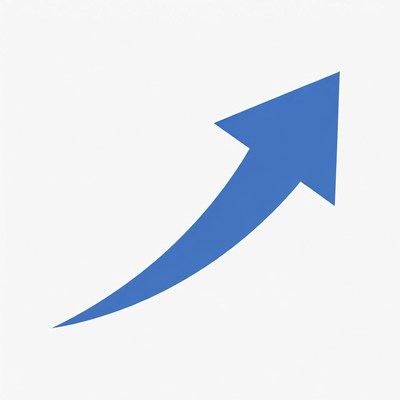 Blue upward arrow icon