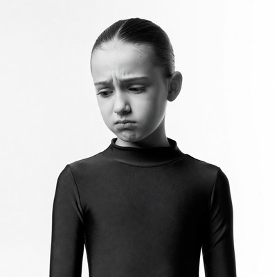 Sad girl with pouty expression