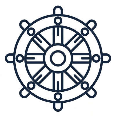 Ship Steering Wheel Icon
