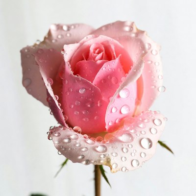Pink Rose with Water Droplets