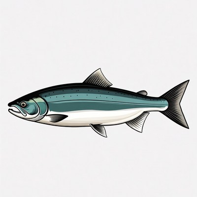 Coho Salmon Illustration